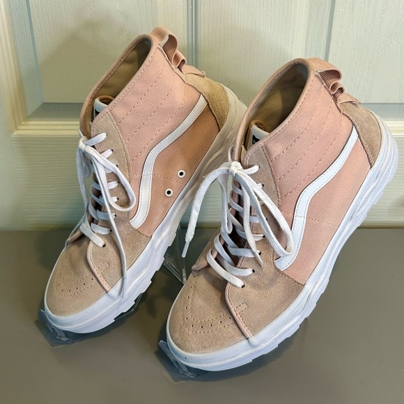 💗”Vans” Dusty Rose High Tops w/ Platform Sole Size 11.5 Women’s 10 Men’s - Picture 5 of 13